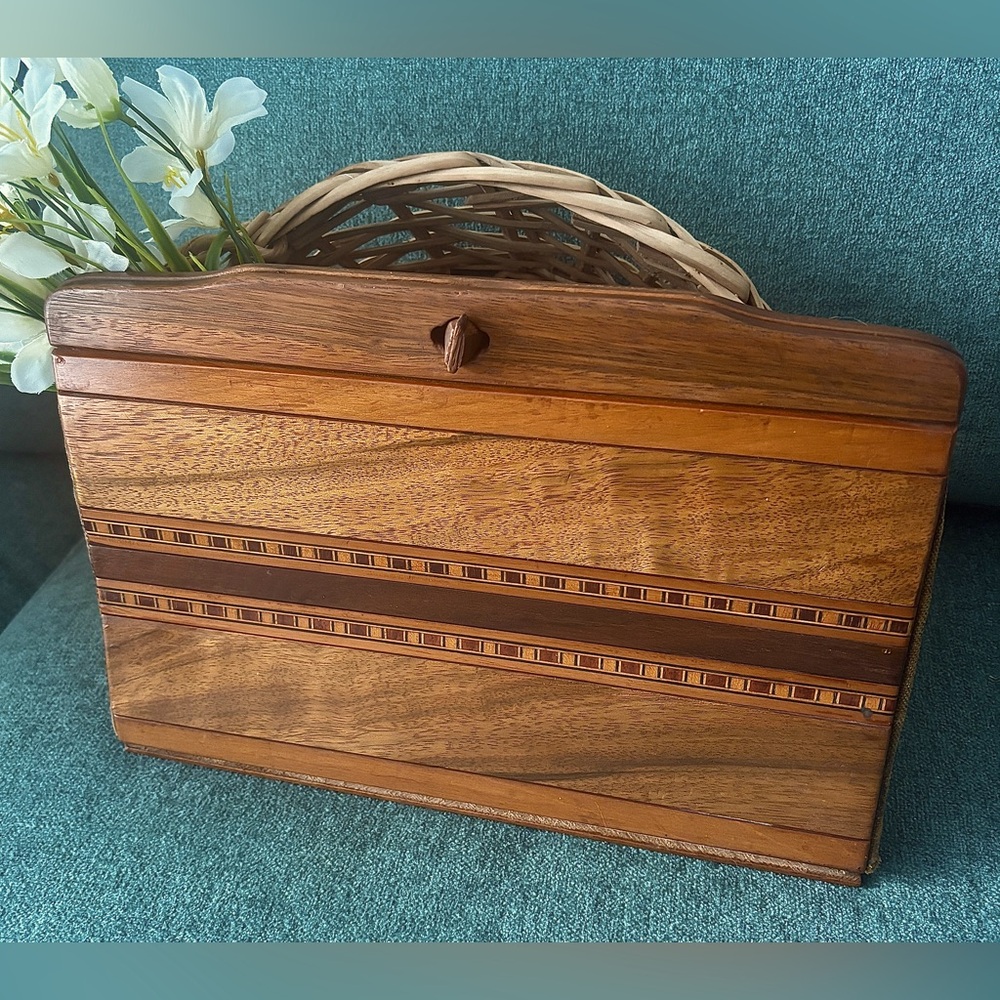 Rare Original Vintage 1940’s Era “Dar-Lin” Wood Clutch Purse